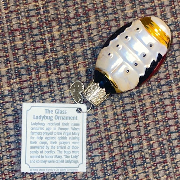 Old World Christmas Ladybug Ornament Vintage 2001 - Picture 4 of 6